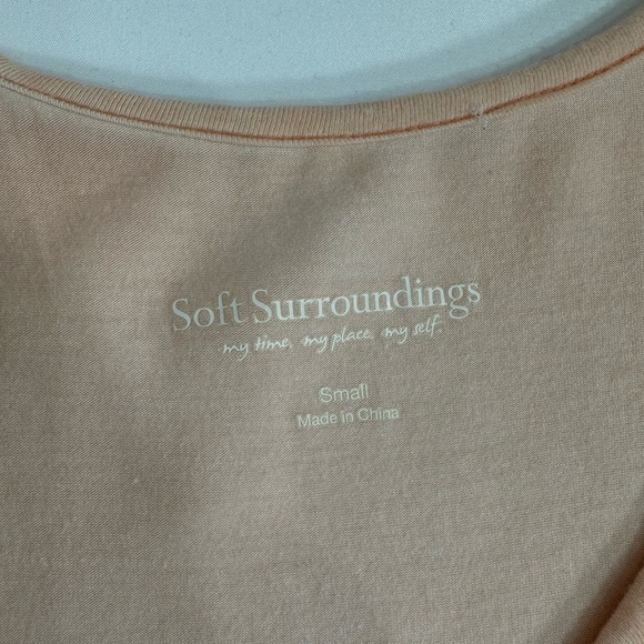 Soft Surroundings silk tunic dress peach size S - Picture 5 of 10